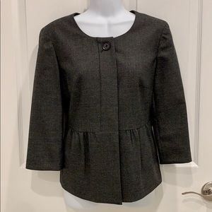 J. Crew Charcoal Gray 3/4 Length Sleeve Blazer